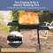Portable Charcoal Grill with Electric Roasting Fork-Black